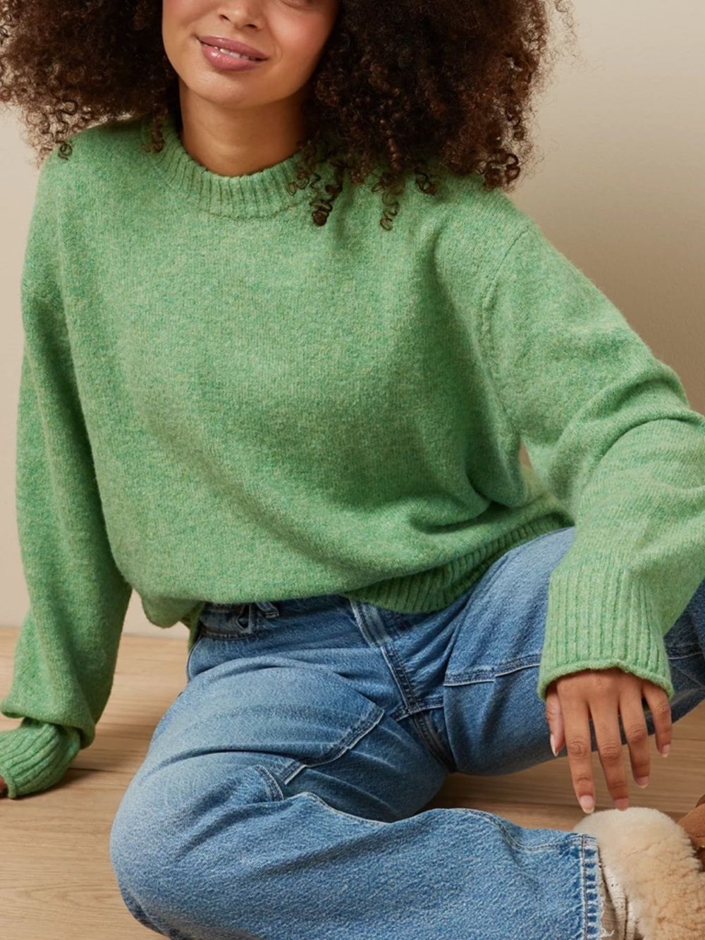 NWT American Eagle Outfitters Green Crewneck Sweater Small
